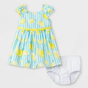 2 Piece Lemon Dress and Bloomer Set 18 month